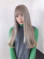 アース コアフュールボーテ 諏訪店(EARTH coiffure beaute)&nbsp;ホワイトミルクティー_ハイトーン_ケアブリーチ_髪質改善カラー