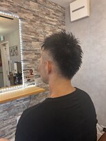 あずママの床屋さん 朝茶 お客様のこだわりスタイル。サイド縦刈り