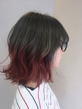 モップアップ(Mop up) グレージュ×レッド