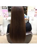 30代/パサツキ改善なめらかブラウンストレート/岡山/カラー
