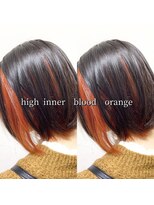 ヘアーメイク トレコローリ(hair make trecolori) 【trecolori 津田沼】ハイインナーブラッドオレンジ／1ブリーチ