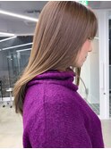 【nude仲井】【ブリーチなし】【ミルクティーベージュ】/ミディ