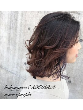 アンルーク ヘア(+1 unluke hair) [+1unluke]2026-SS/balayage×セレブrose×inner×purple