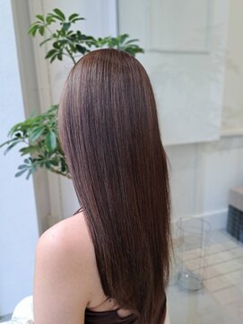 ラフランクリー(la frankly) ウェーブヘア/シアベージュ/バングカラー/シースルーバング