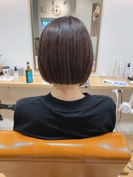 ヴィンスジオ 岐阜駅南(vince gio) 丸みボブ/収まりのいいボブ/ナチュラルブラウン/ブリーチなし