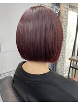 イキプラスディードットログ 大和八木駅前店(ikii+D.Log) 赤髪 ボルドーカラー レッドブラウン 切りっぱなしボブ