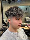 1530ハイライトグレージュハイトーンカラー刈り上げ短髪ショート