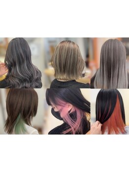 トレンドのインナーカラーや全頭カラー,白髪ぼかしハイライトも*オシャレなデザインカラーをご提案◎[池袋]