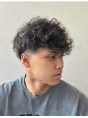 清潔感溢れるフェードスタイル+MIXパーマ【男らしさUP】