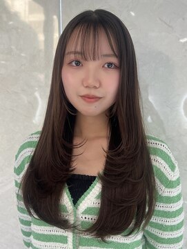 アンダーバーホワイト モデ 富田林店(_WHITE mode) ハイライトカラーミルクティーベージュレイヤーカット