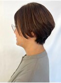 【MICHI 富田店　杉本 郁美】 白髪染め ショートボブ 30代 40代 