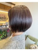 艶髪　ひし形ボブ
