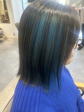 カルゥグラッシー(KALOU glassi) インナーカラー＊ブルーグリーン【荒みずほ】