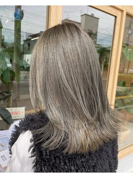 ミリ 奈良店(mm) ブリーチ/オリーブグレージュ/透明感/韓国/髪質改善/奈良駅
