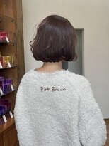 モリグリーン(MORI GREEN)&nbsp;◆ブリーチなしピンクブラウン/似合わせボブカット/暗めカラー