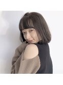 シアーカラーダークアッシュ魅力倍増カール姫カット
