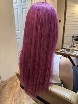 ヘアリゾート バルボア アイランド(hair resort Balboa Island) ロング×ルビーピンク