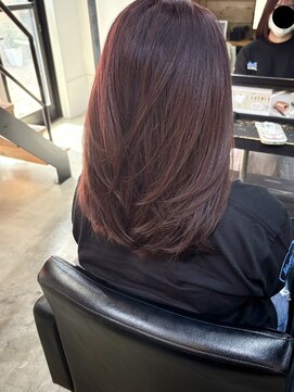 ルームスヘアー(Rooms Hair) 重めレイヤーボブ×カシスラベンダー