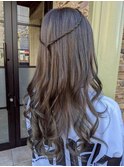 外国人風アッシュ/グレージュ/透明感カラー/ゆるふわウェーブ