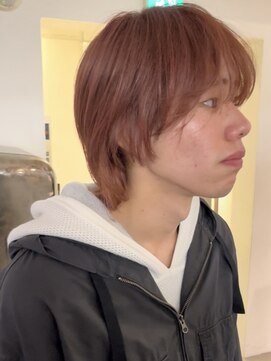 マカロニコースト(macaroni coast) ニュアンスウルフ ピンクベージュカラー ハイトーンウルフ