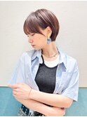 ショート/オリーブグレー/グランマッシュ/小顔/前髪/顔周り/立川