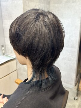 キャラ シャローネ 池袋(Chara Chalone) マッシュウルフ/インナーネイビー/メンズ/池袋/本松