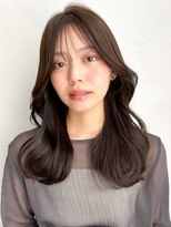 アグノス 青山(Agnos)&nbsp;ダークアッシュ美髪こなれヘアサイドバング前髪セミディ艶感