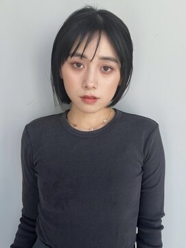 トリッカ 銀座(tricca) ボブ/艶髪/ブルーブラック/簡単スタイリング/内巻き