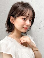 アグノス 青山(Agnos)&nbsp;愛され薄めバングシースルーバングエアリーカール斜めバング