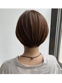 乾かすだけで収まる丸みショート