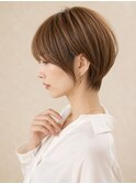 ショートボブ 丸みショート 大人ショート 透明感カラー 30代40代