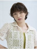 前髪あり大人小顔ショート/パーマ/30代40代50代/岡野亘希