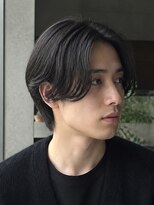 ローム 北花田店(Rome) Men's/ミディアム/センターパート/ダークグレージュ