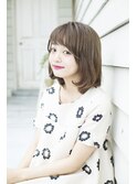 【Lauren. 岸里玉出】 大人ボブ 透け感グレージュ☆