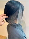 ボブ×ブルージュインナーカラー