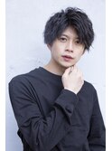 小久保style☆ブリーチなしアッシュかきあげニュアンスマッシュ