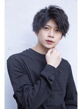 アイヴィ 表参道(IVY) メンズカット◆ブリーチなしアッシュかきあげニュアンスマッシュ