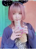 ペールピンクベージュミディアムクラゲウルフ