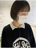 【三ツ井純】切りっぱなしショートボブ フルバングワイドバング