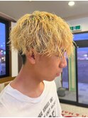 メンズ/ツイスパ/イエローブロンド