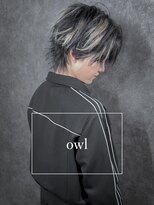 アウル 心斎橋(owl) センターパートウルフ×ツイストスパイラルパーマ×メッシュ