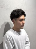【曽我尾真生】短髪アップバング/ツーブロック/ビジネスパーマ