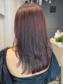 アルバム 銀座(ALBUM GINZA) ニュアンスカラーベビーピンク美髪レイヤーロング_ba487541