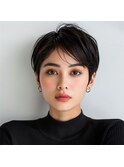 ナチュラル刈り上げショートマッシュ