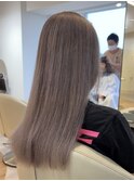 ラベンダーグレージュダブルカラー髪質改善カラーケアブリーチ