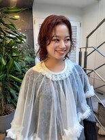 ボブ小顔レイヤーニュアンスパーマ
