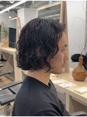 メンズカットツイストスパイラルパーマニュアンスパーマショート