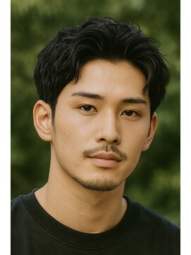 にもう サーフカール&ブルーブラック　フェザーパーマ ss57