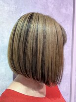 アルファ 我孫子店(alpha) ダブルカラー/ブリーチ/ミルクティー/切りっぱなしボブ/我孫子