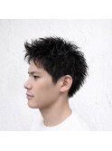 スパイキーショート×ピンパーマ